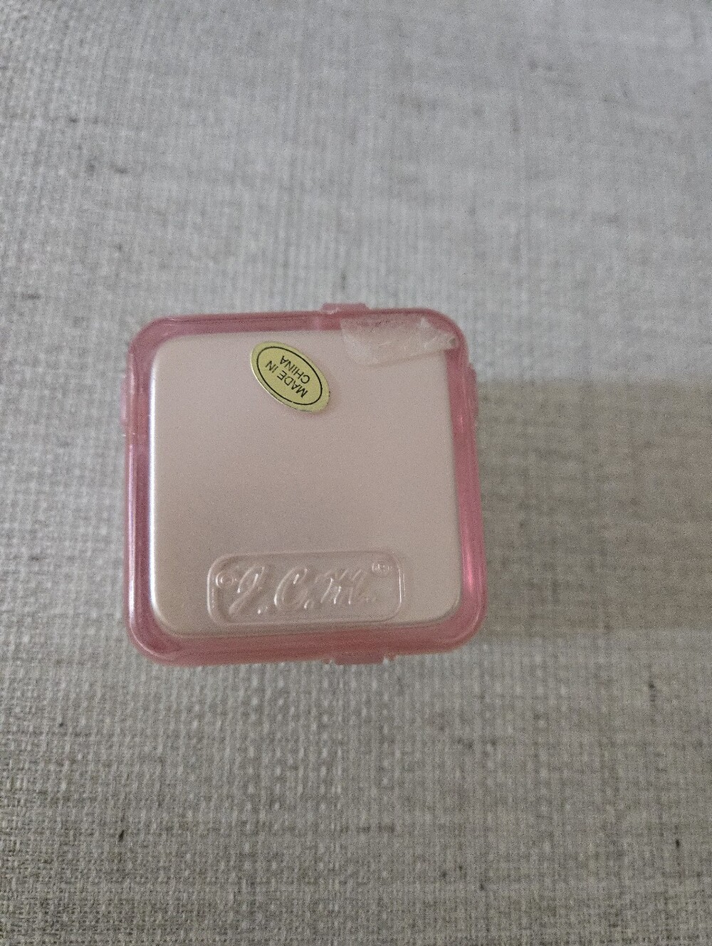 Vtg 50s JCM Jewelry Presentation Box Frosted Pink Shiny Bow - Picture 3 of 6